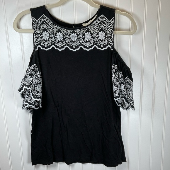 LOFT Cold Shoulder Sleeve Top XS - Picture 2 of 4